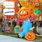 GOOSH 6 FT Thanksgiving Inflatable Decorations Crow Fall Harvest Pumpkin Scarecrow with Built-in LED Lights